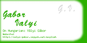 gabor valyi business card